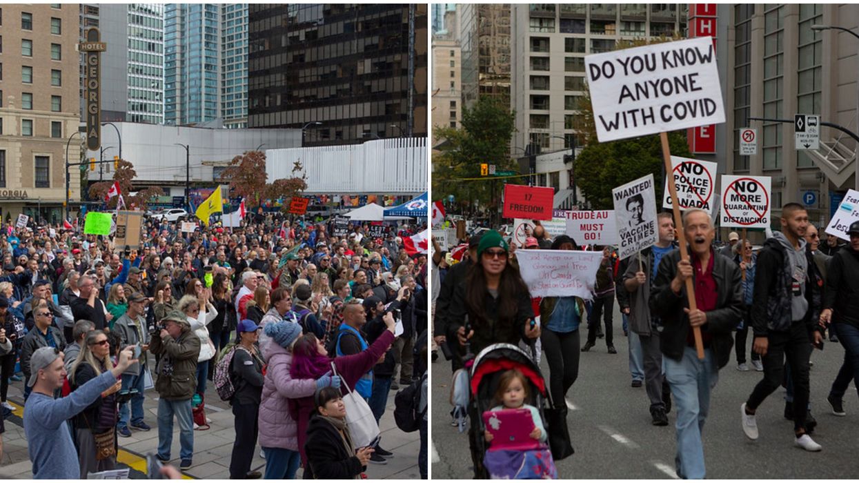 'Freedom Rally' In Vancouver Had 1000 Protesters & No One Was Social Distancing