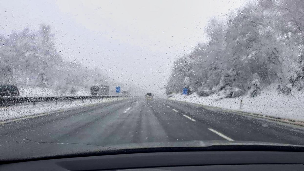 Freezing rain on an Ontario highway.
