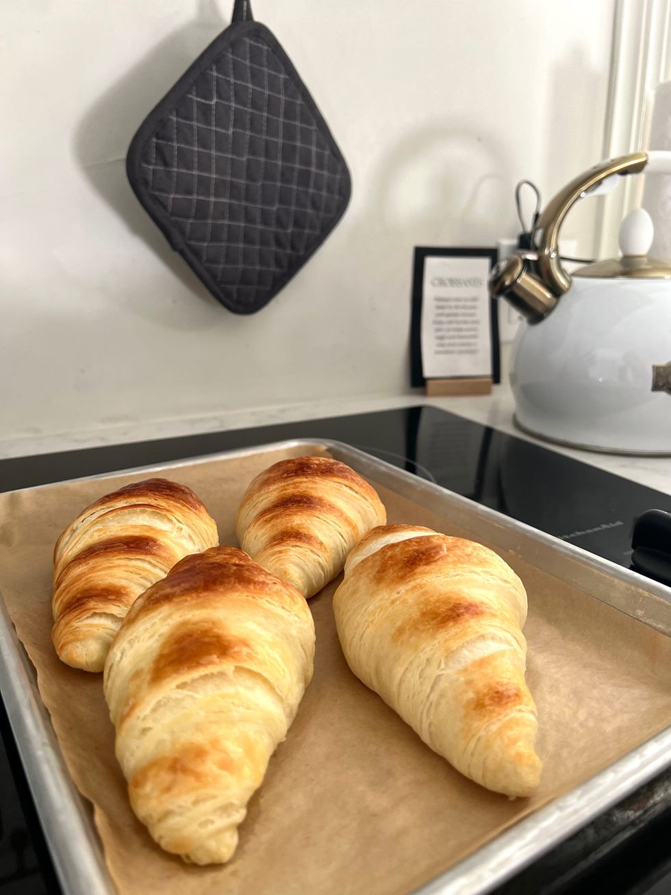 Freshly baked croissants.