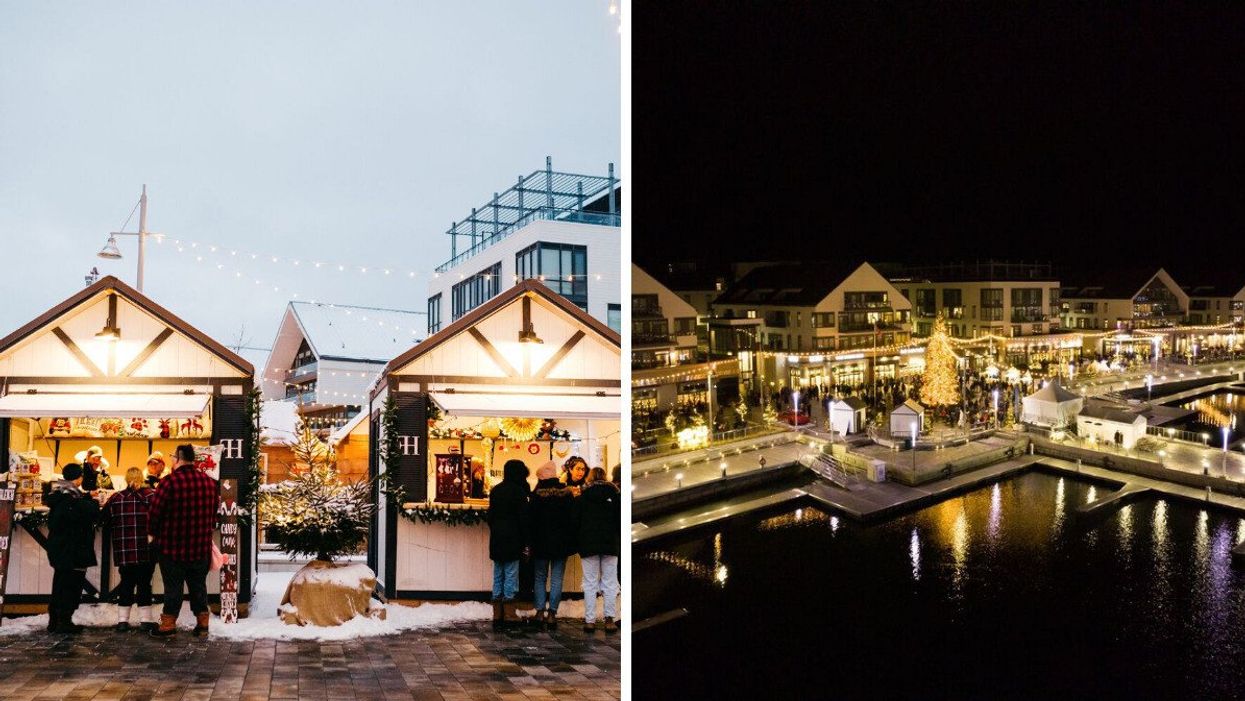 Friday Harbour Holiday Market in Ontario.