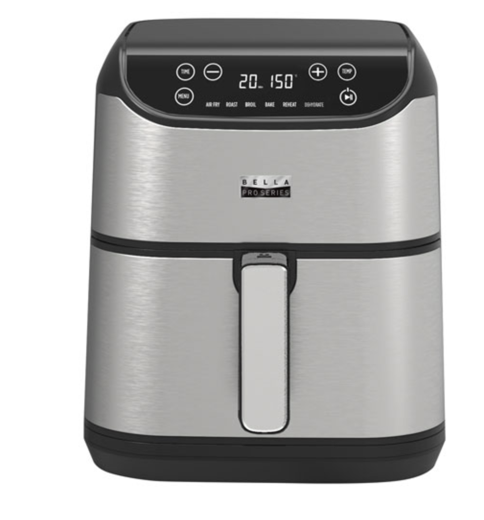 Friteuse \u00e0 air chaud \u00e0 \u00e9cran tactile Bella Pro.