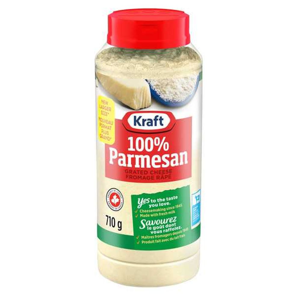 Fromage parmesan r\u00e2p\u00e9 Kraft 710 g sur le site de Costco