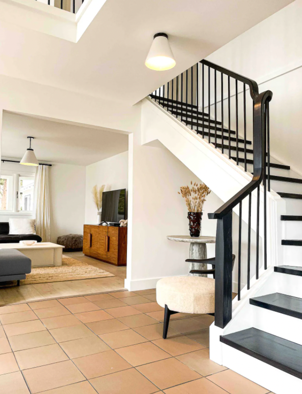 Front entrance and stairs in the home.