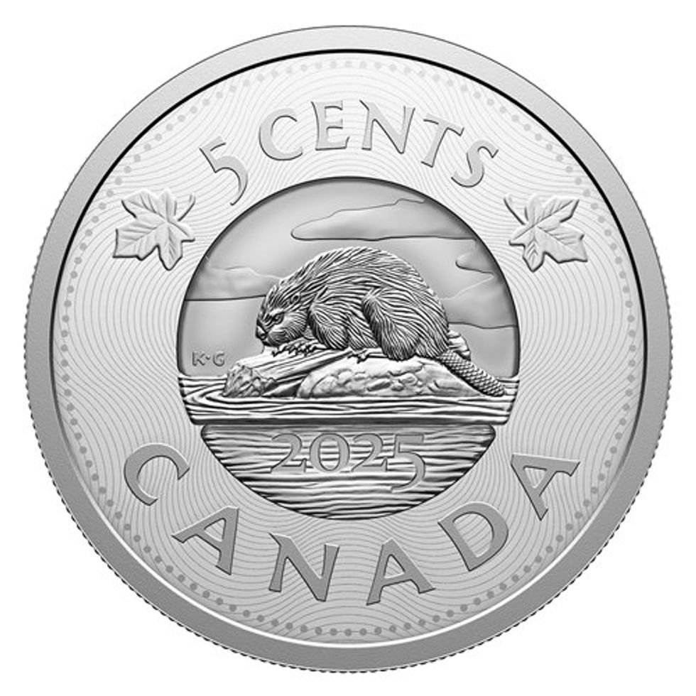 front view of the new multilayered beaver fine silver coin
