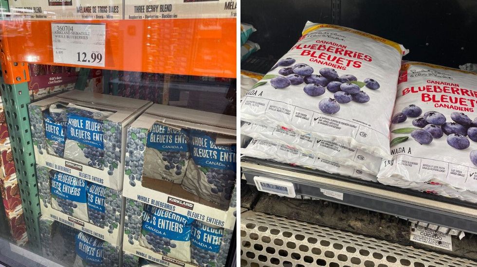 frozen blueberries at costco and loblaws