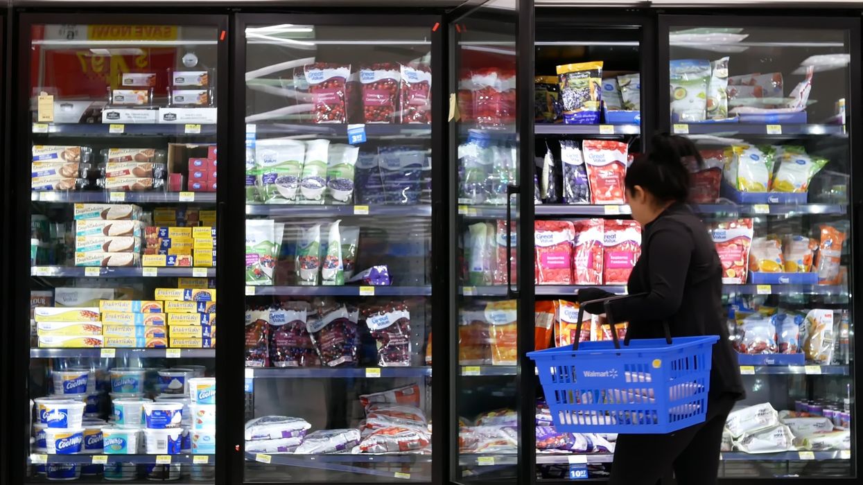 Frozen food aisle at a grocery store in Canada (illustrative).