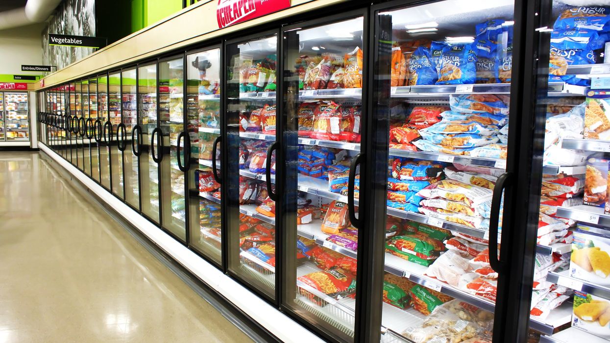 Frozen foods aisle at a grocery store (illustrative).