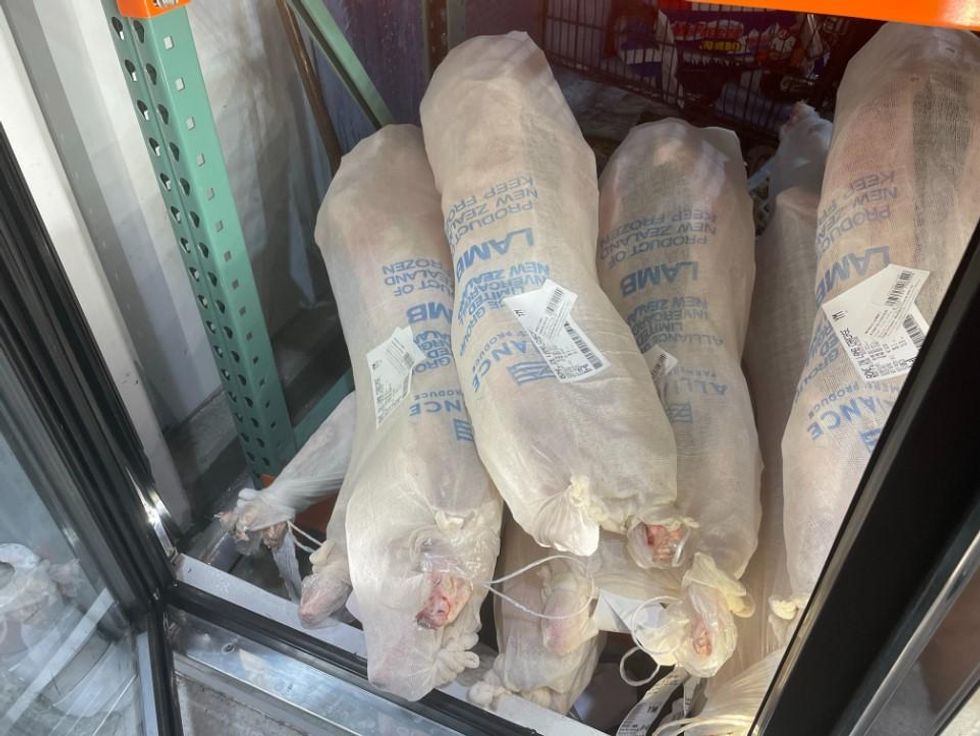 Frozen lamb from Costco.