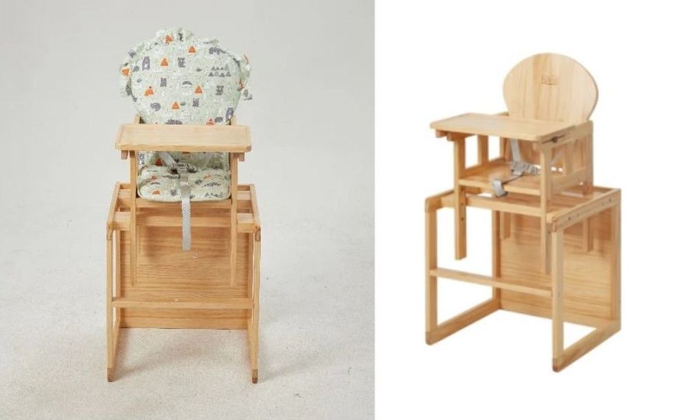 Funlio 2-in-1 convertible high chair.