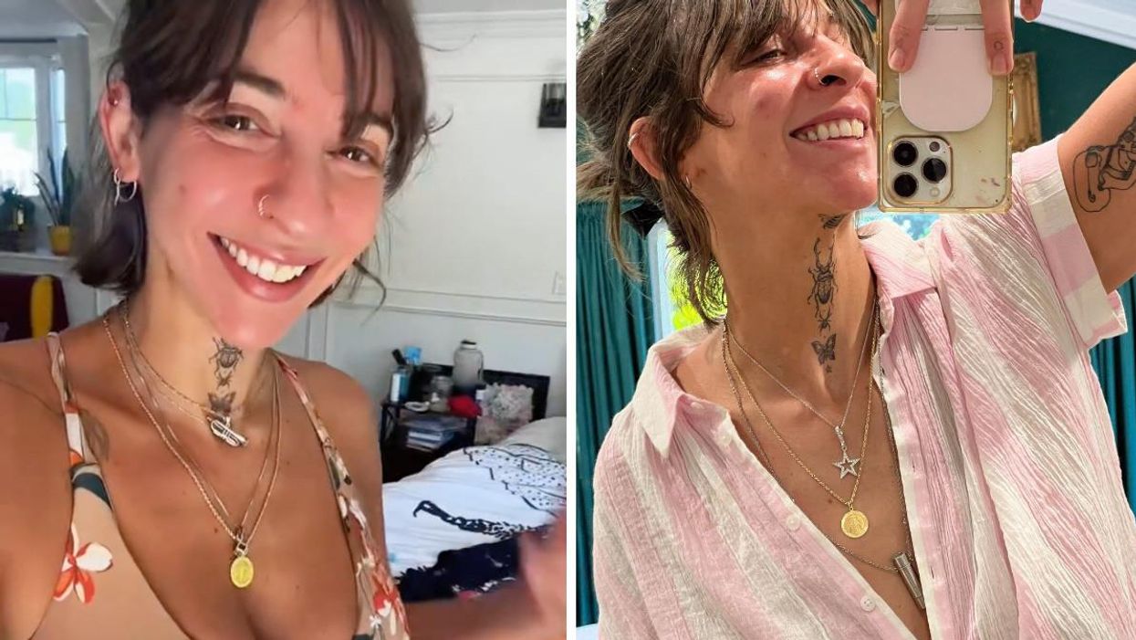Gabbie Hanna in one of her recent videos. Right Gabbie Hanna.
