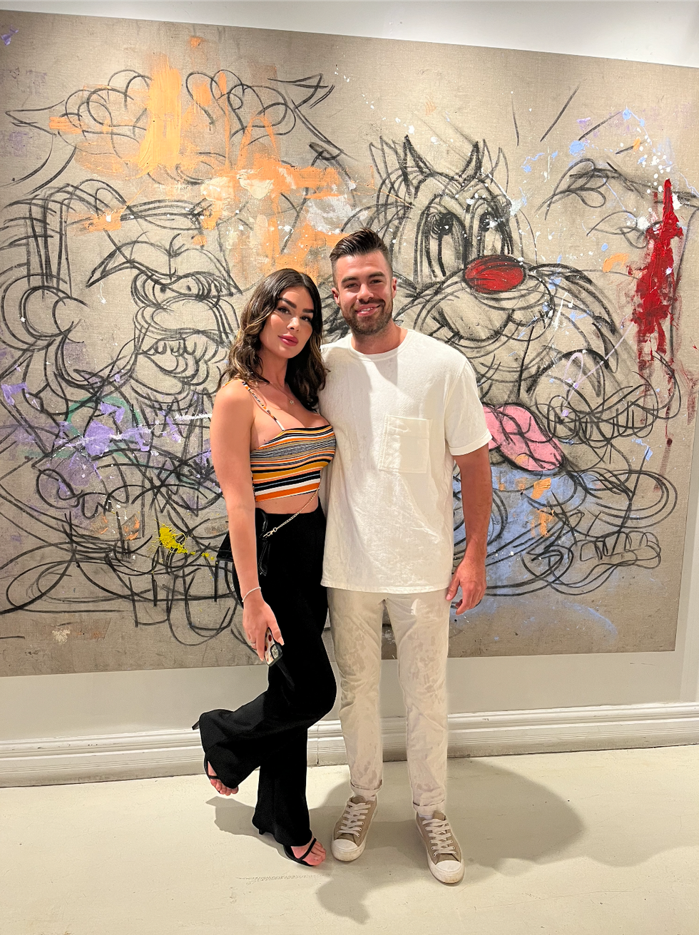 Gabrielle Marion et son amoureux \u00e0 la Galerie 203.