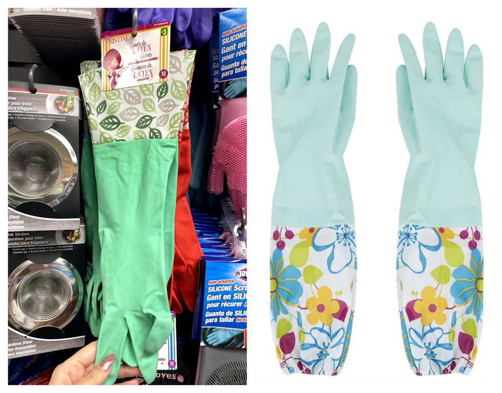 Gants de vaisselle.