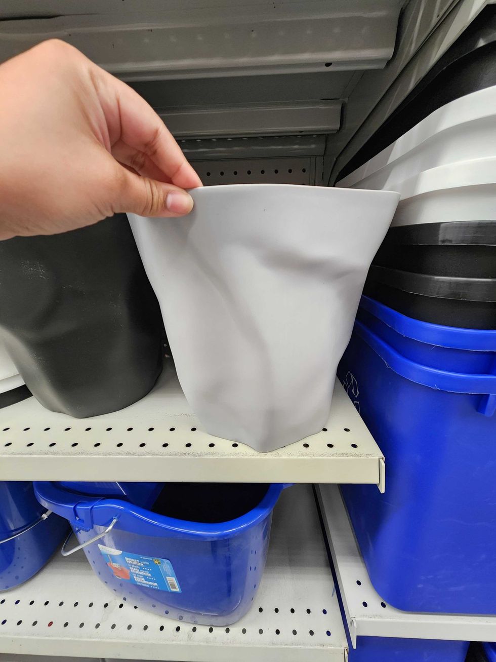 Garbage cans at Dollarama.