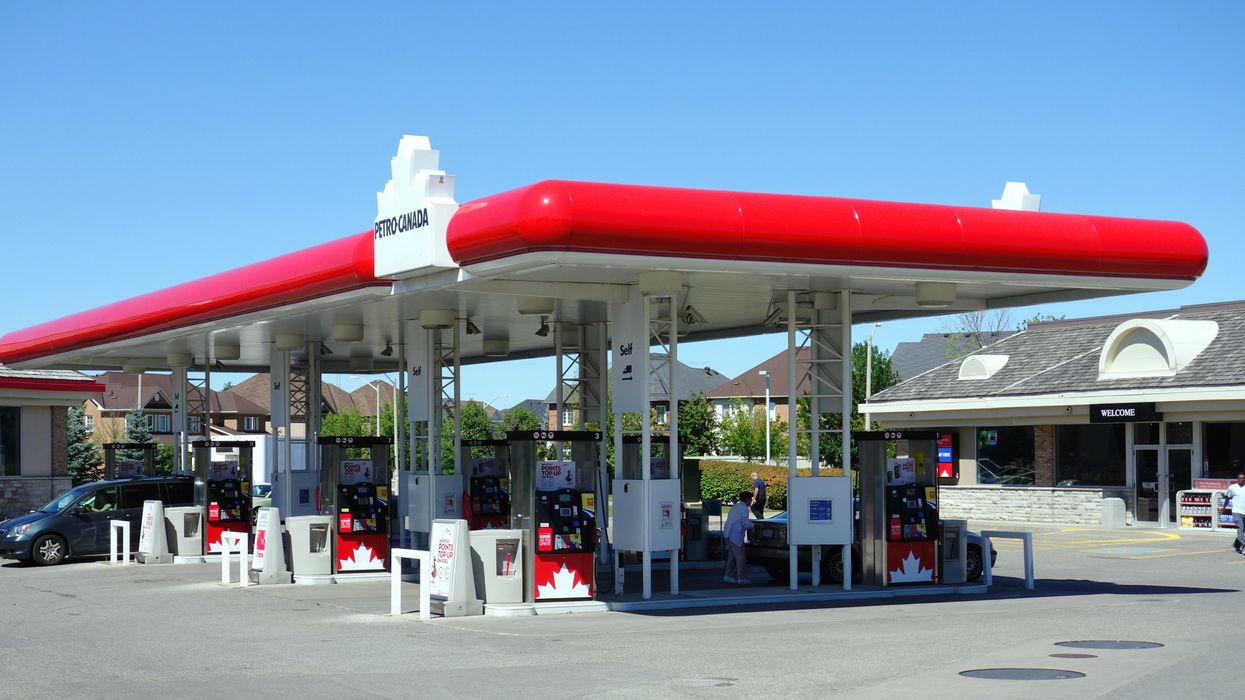 Gas station in Canada.