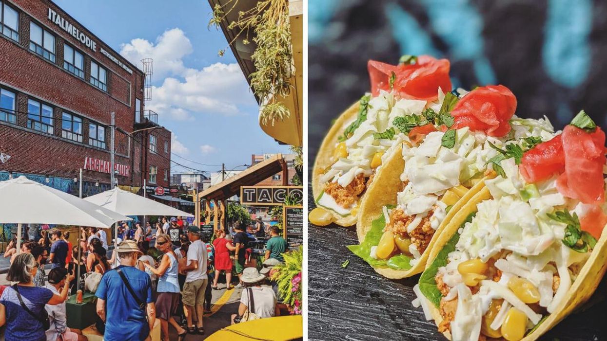 Gauche : Mazorca MTL. Droite : Des tacos.