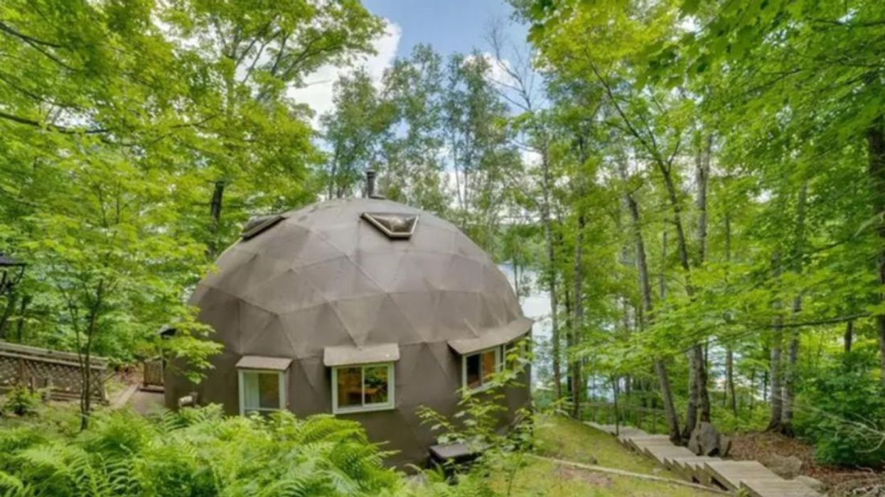 Geodesic dome cottage in Ontario.