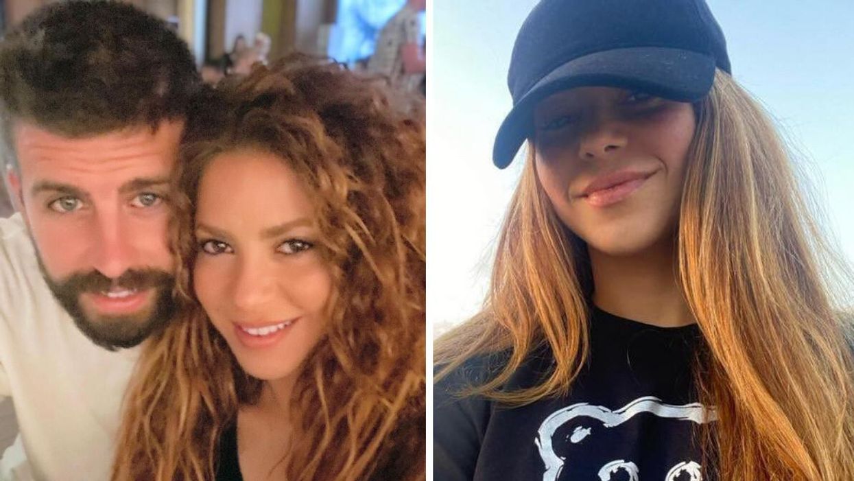 Gerard Pique and Shakira. Right: Shakira.