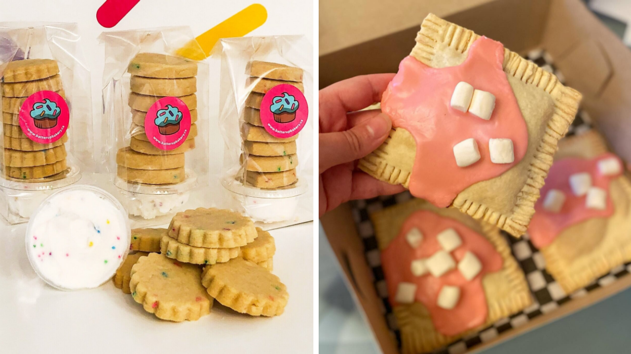 Giant Dunkaroos from Ottawa bakery. Right: Handmade raspberry Pop-Tarts.