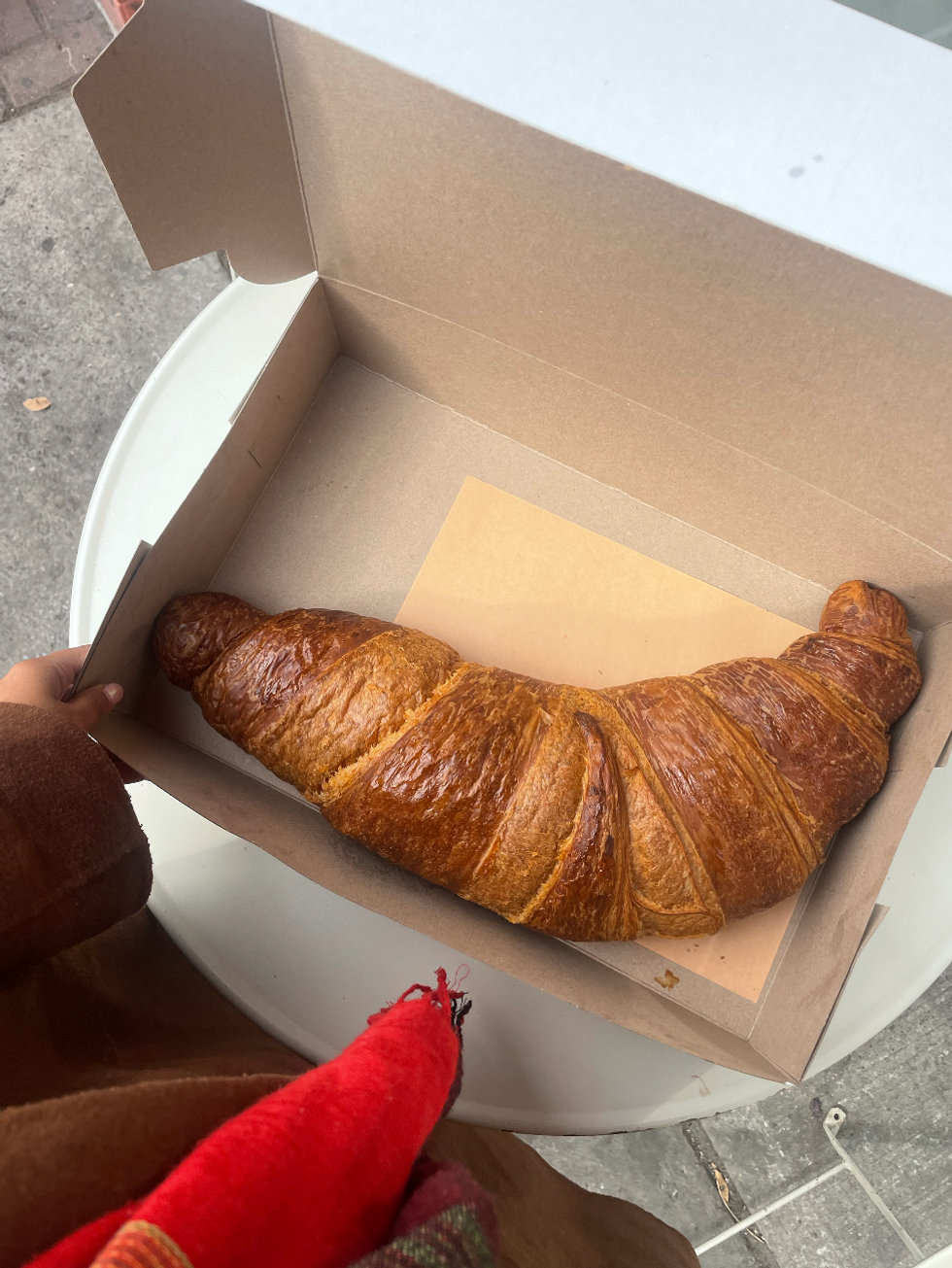 Giant plain croissant in Toronto.