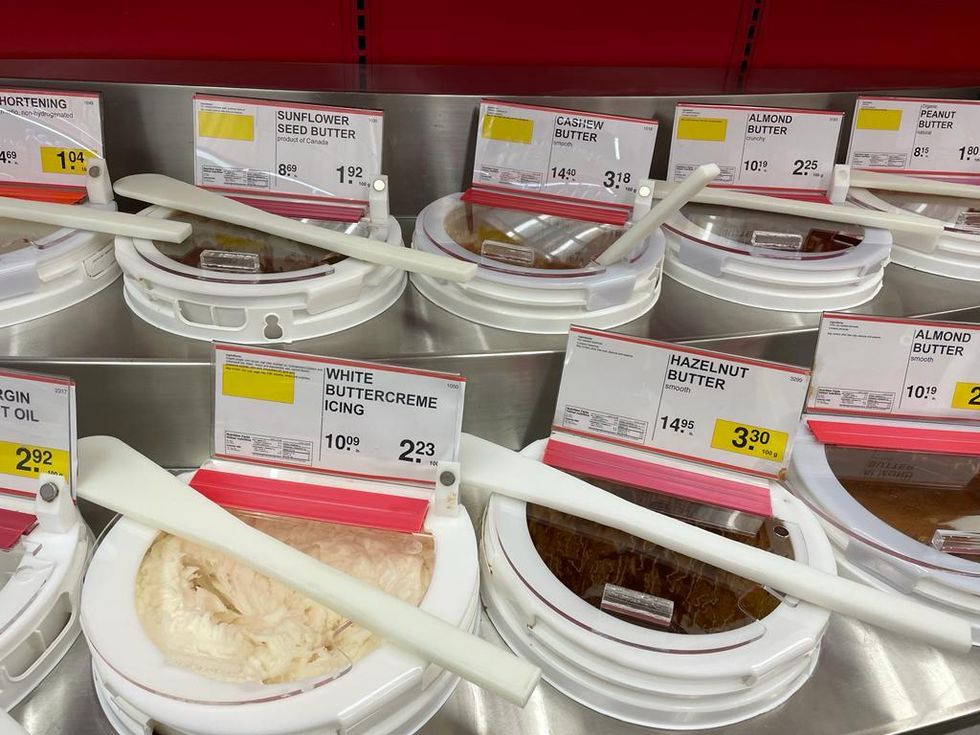 Giant vats of nut butters and more.