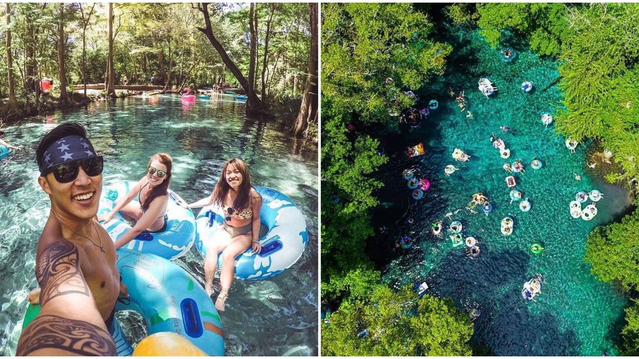 Ginnie Springs is one of the most popular spots for river tubing in Florida.