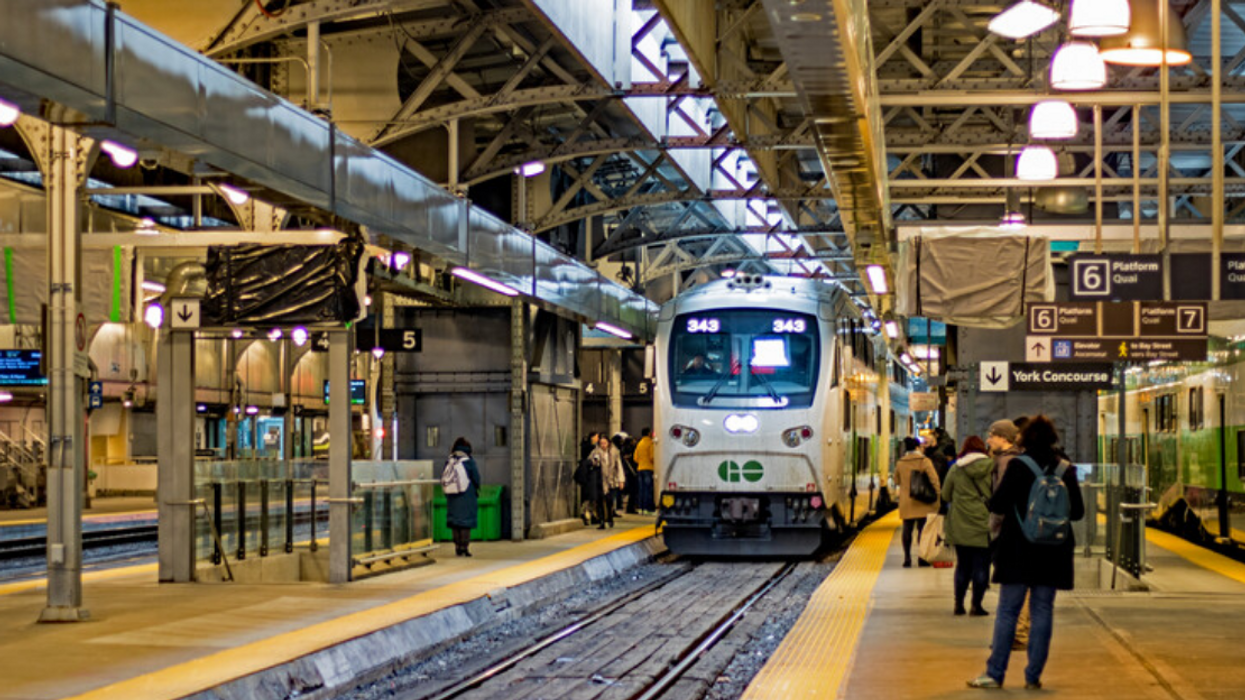 GO train at Union Station.