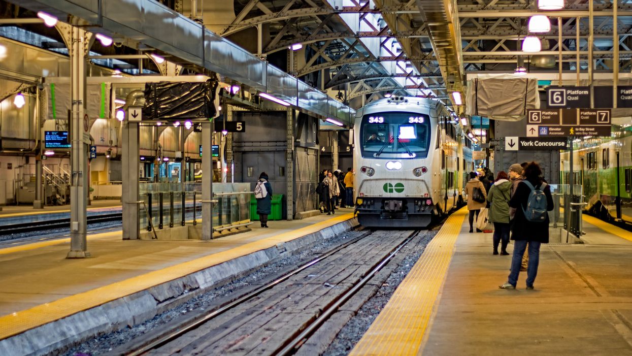 GO Train Riders Keep Falling Down The Stairs Because They Can't See With Masks On
