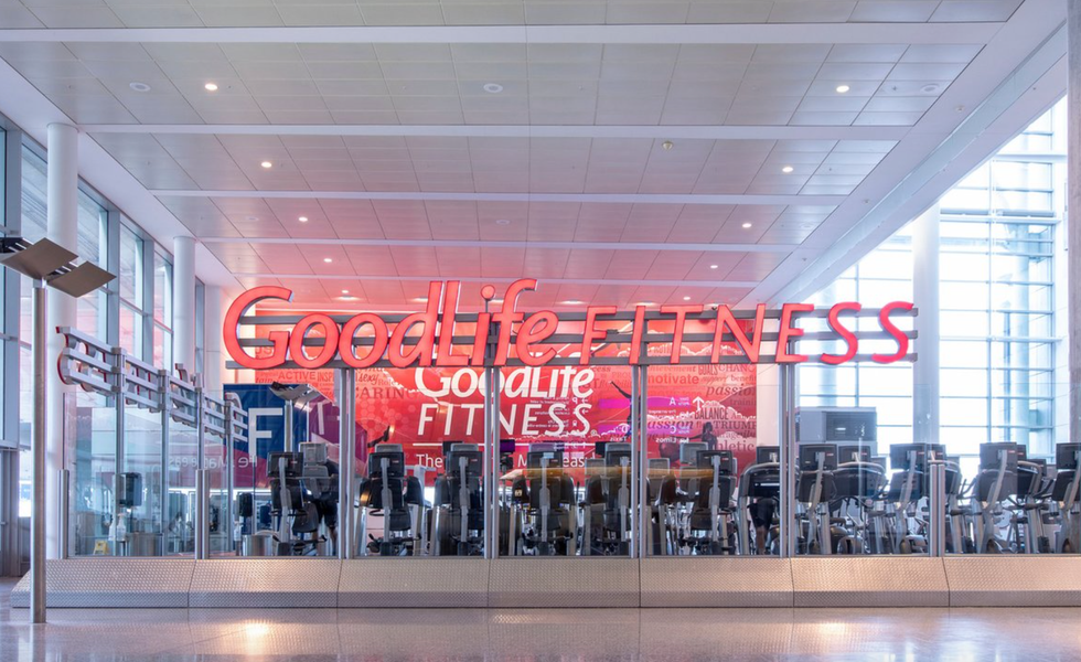 Goodlife gym at Toronto Pearson Airport. \u200b