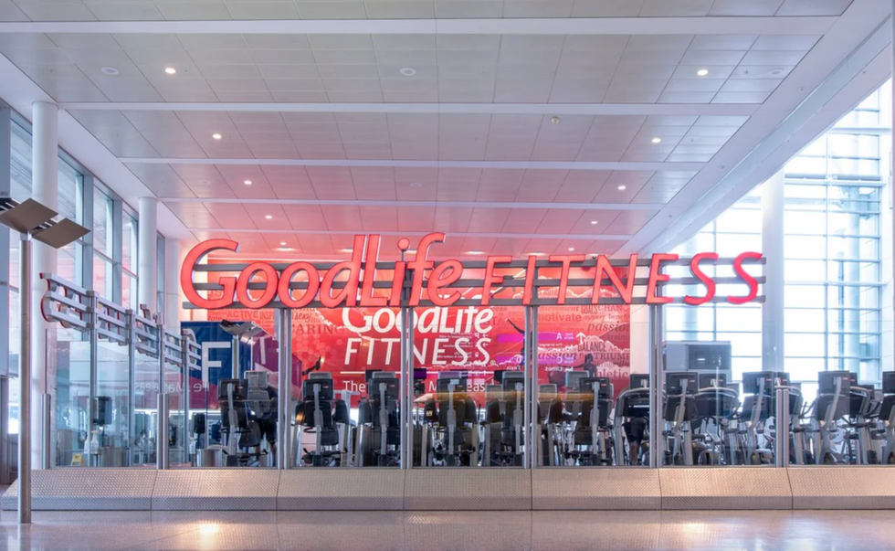 Goodlife gym at Toronto Pearson Airport.
