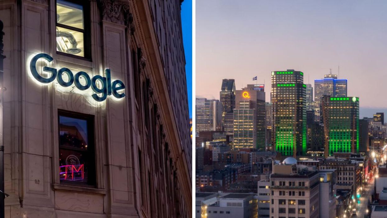 Google Montréal. Droite : Édifices de Montréal.