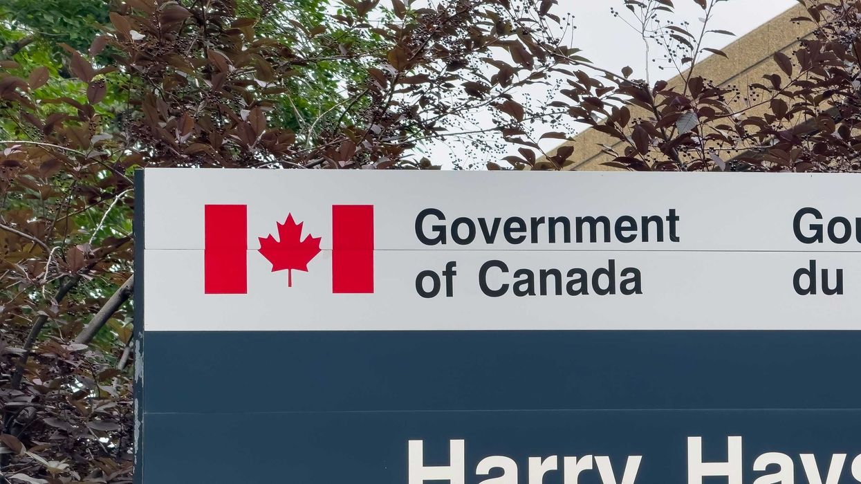 government of canada sign outside a federal building