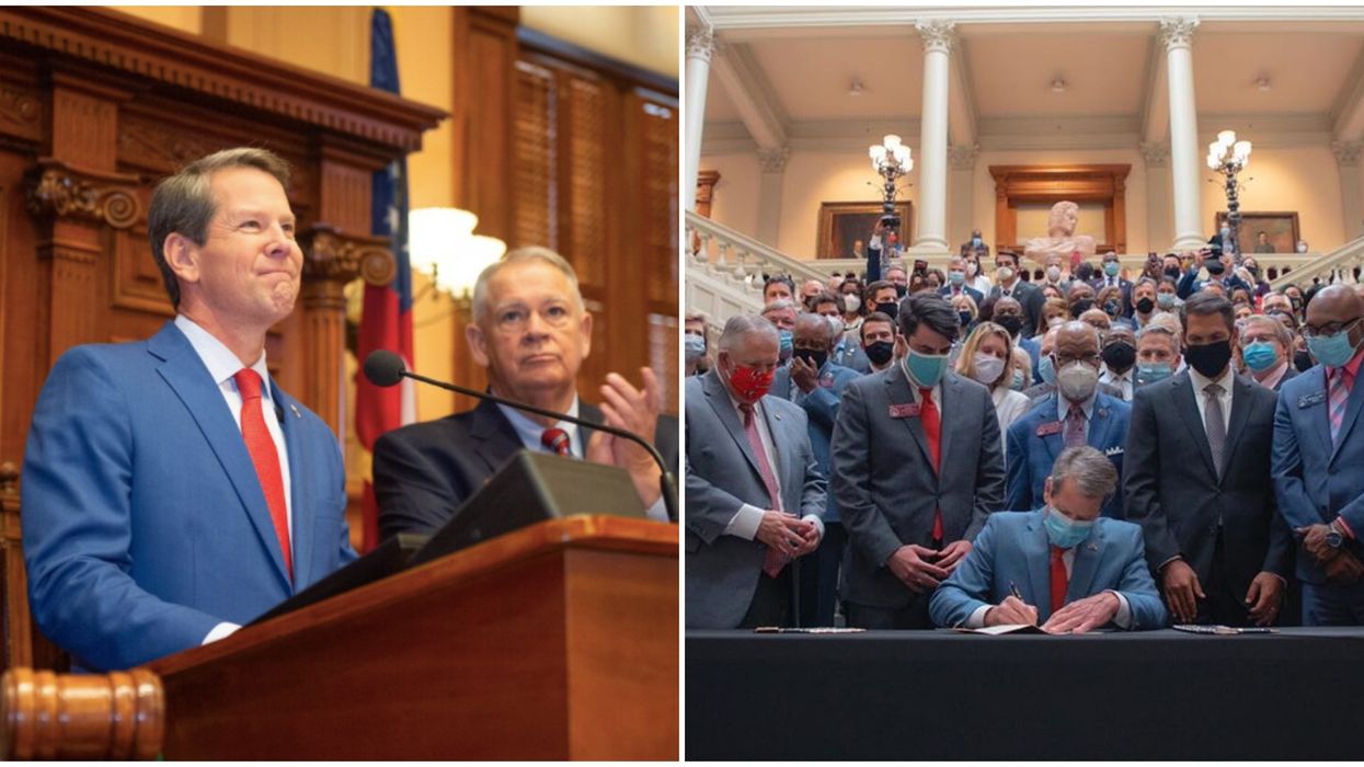 Governor Of Georgia Brian Kemp Extends COVID-19 Restrictions And Bans Mask Mandates