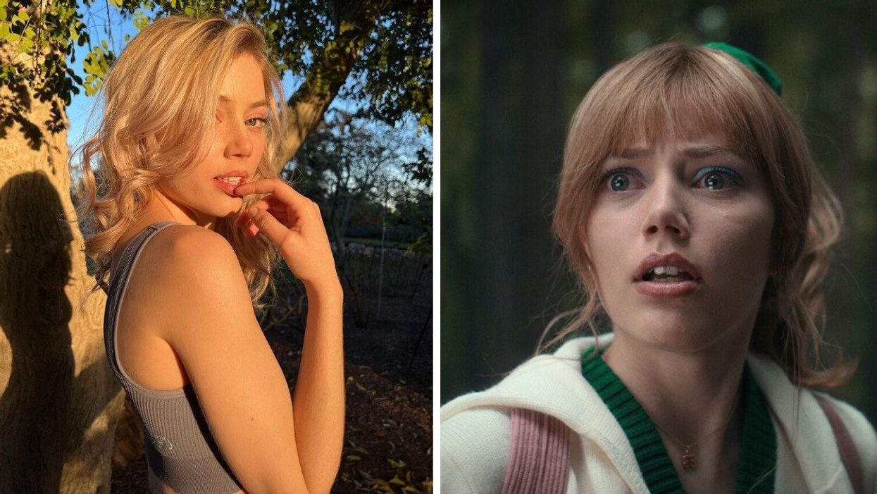Grace Van Dien. Right: Grace Van Dien as Chrissy in Season 4 of 'Stranger Things.'