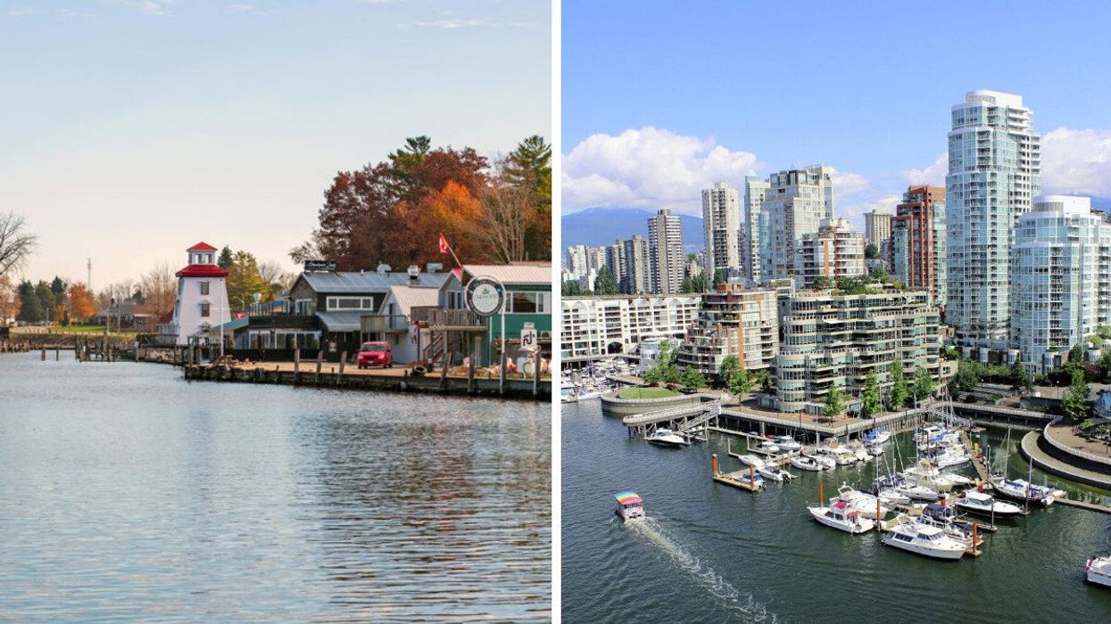 Grand Bend, ON. Right: Vancouver, BC.