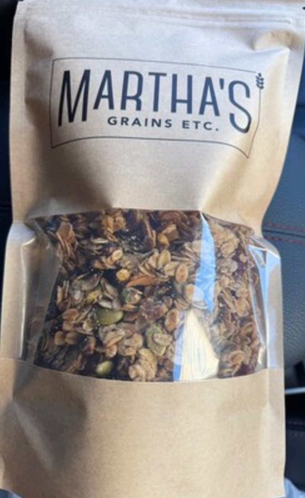 Granola maison dans son emballage.