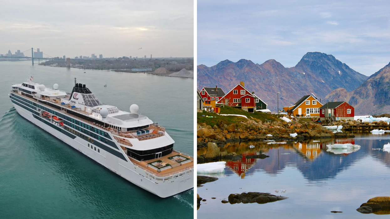 Great Lakes Cruise with Viking Cruises. Right: Vantage Deluxe World Travel's Arctic Expedition cruise to Greenland and Iceland.