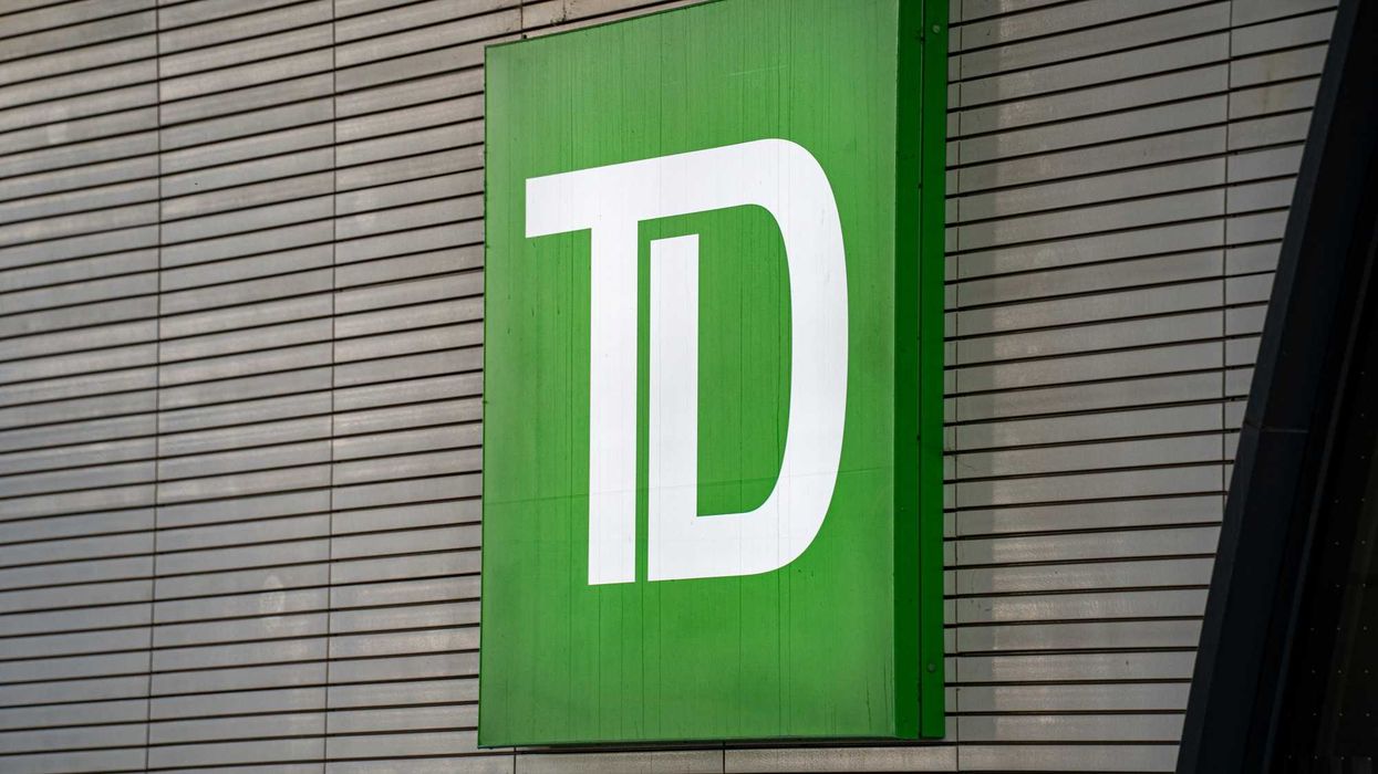 green and white td sign