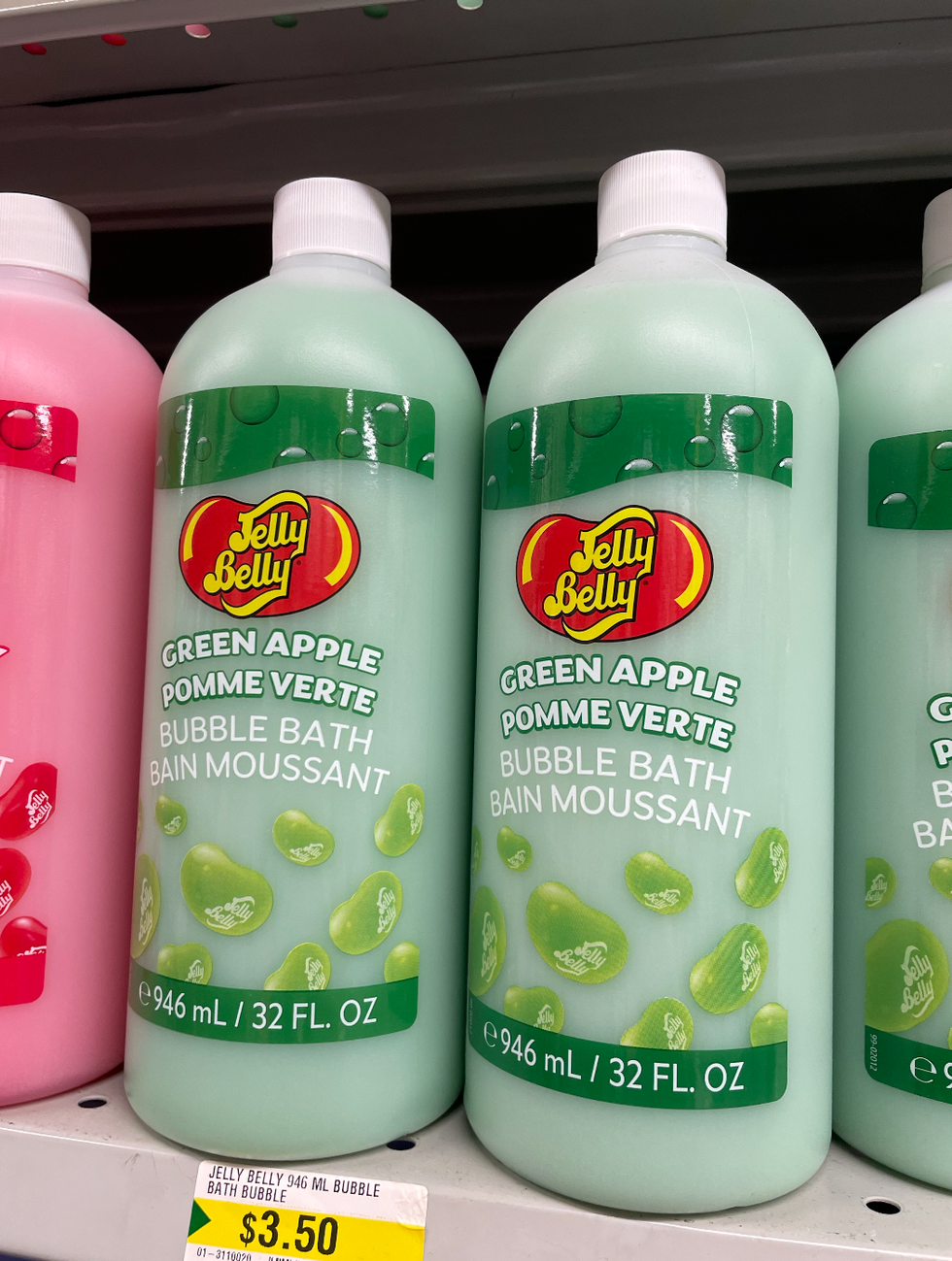 Green apple bubble bath at Dollarama.