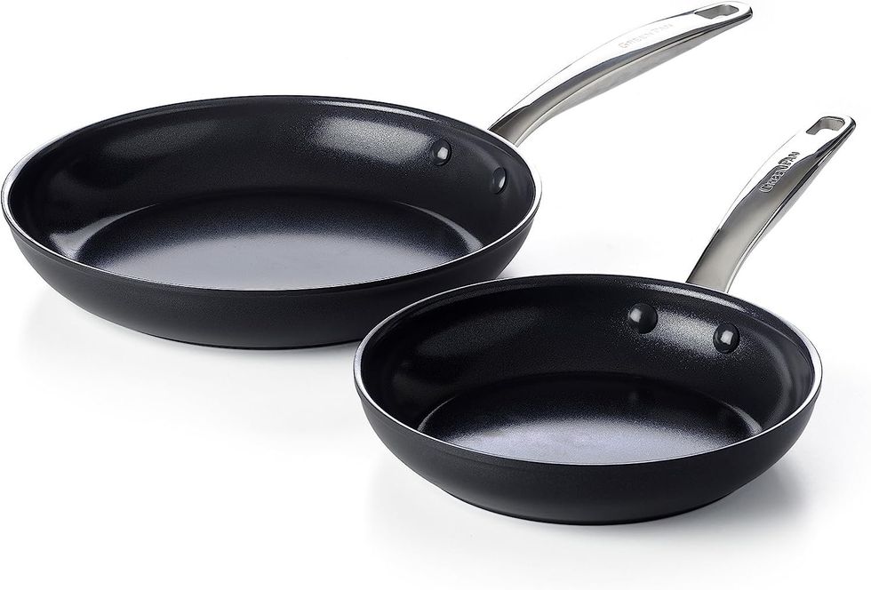 GreenPan Ceramic Nonstick 8" and 10" Frying Pan Skillet Set.