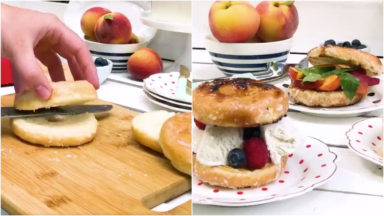 'Grilled Donut Ice Cream Sandwiches' Recipe Was Shared By Tim Hortons & It Looks So Good