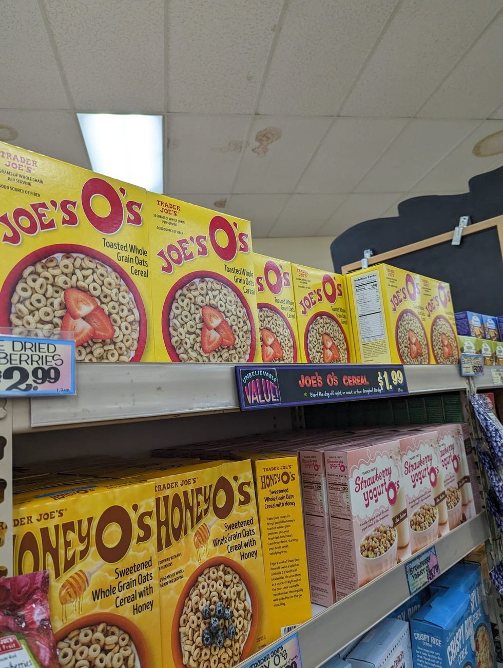 Groceries at Trader Joe's.