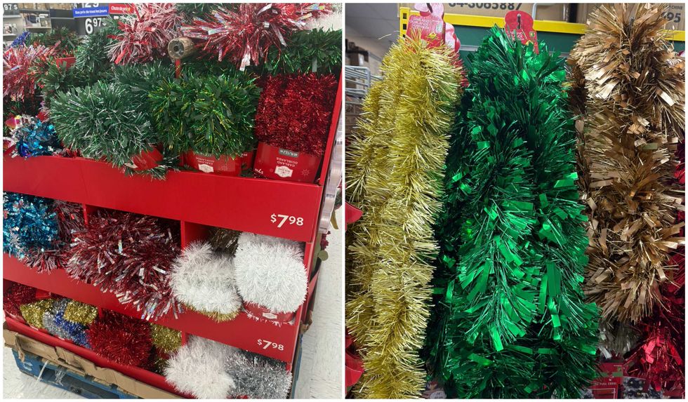 Guirlandes scintillantes au Walmart. Droite : Guirlandes scintillantes au Dollarama.