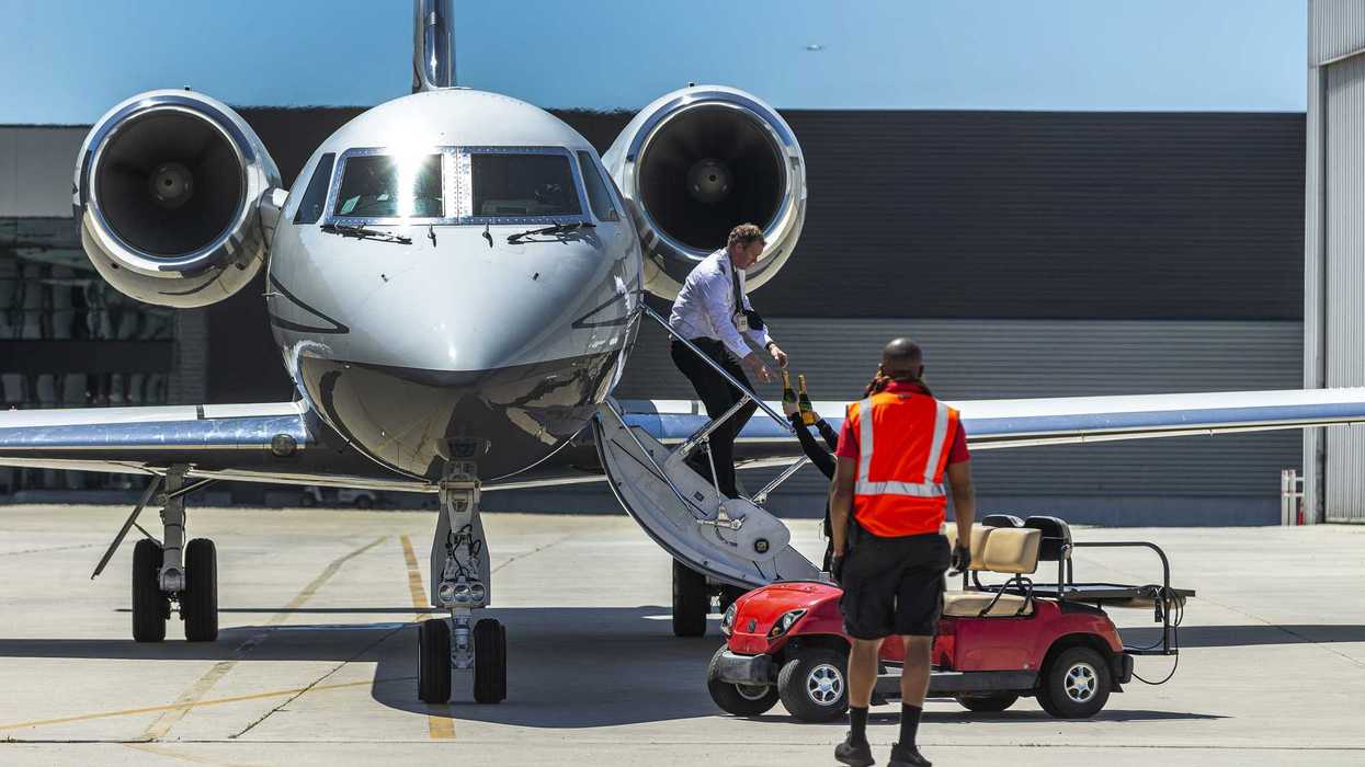 Gulfstream IV private jet.