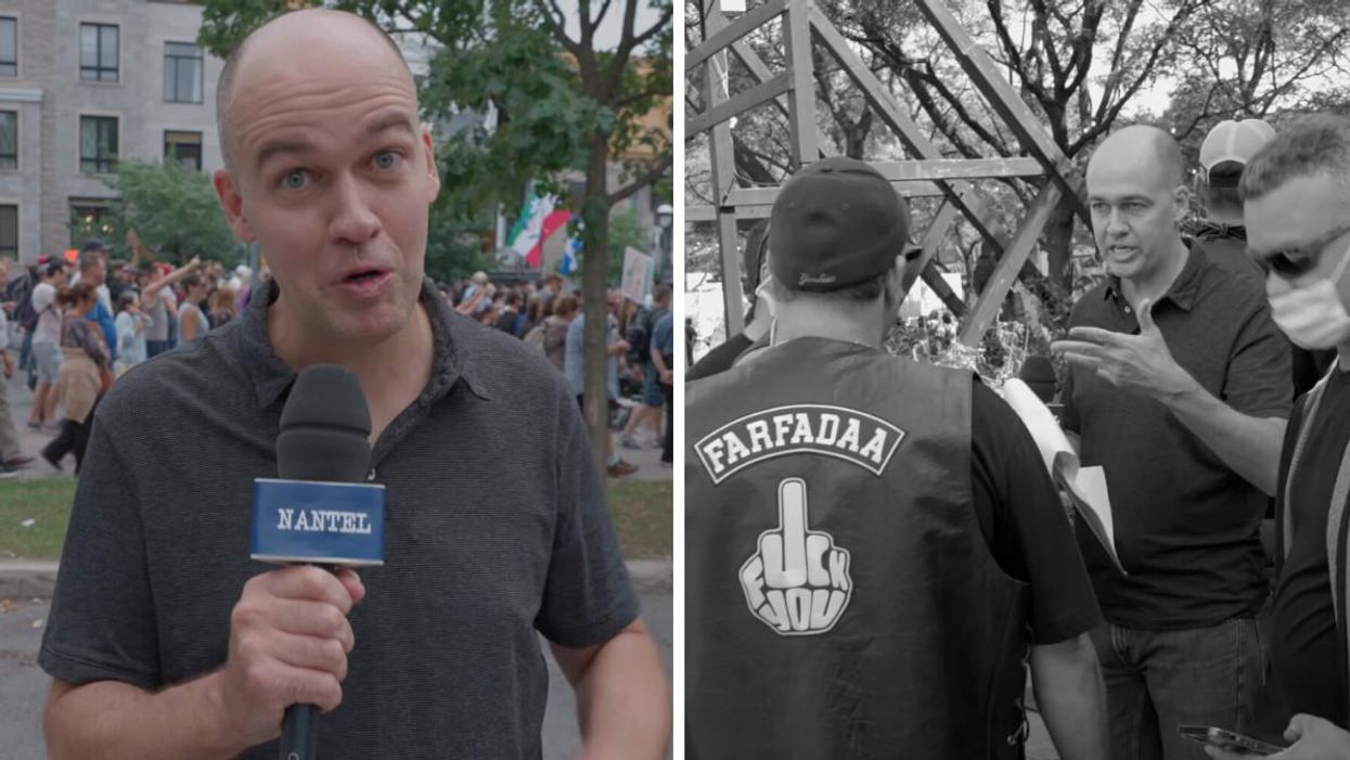 Guy Nantel sort un nouveau vox pop fait à la manif anti-vaccin et il se fait intimider