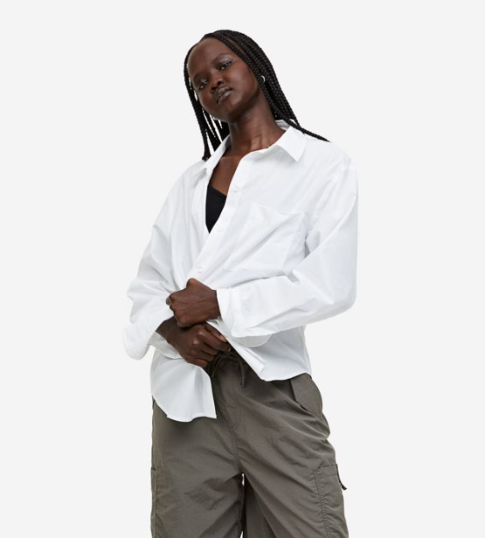H&M cotton poplin shirt.