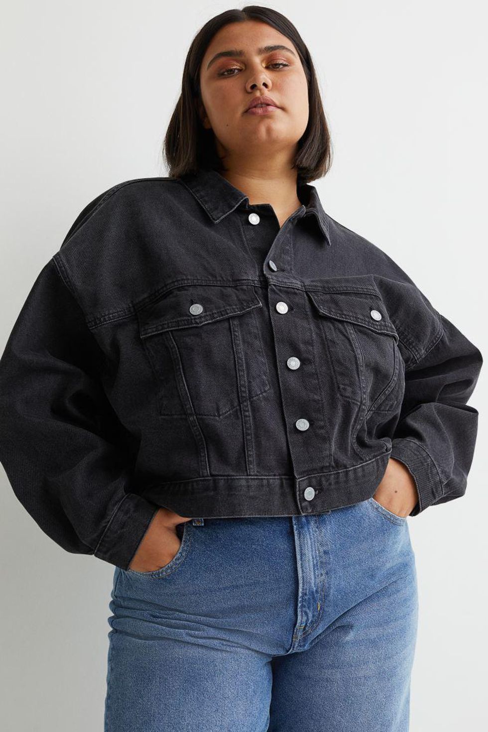 H&M+ Oversized Denim Jacket