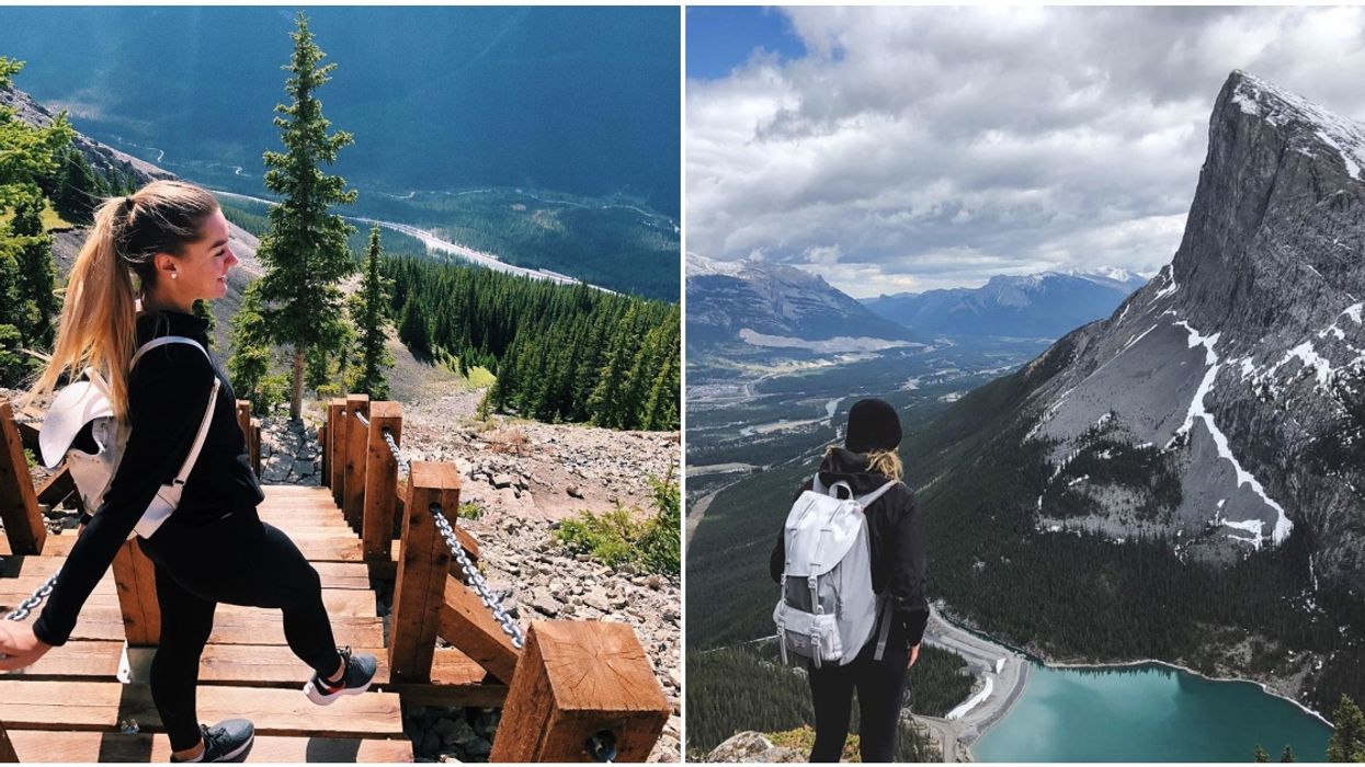 Ha Ling Peak Staircase Trail Brings You All The Way To The Summit Of A Mountain