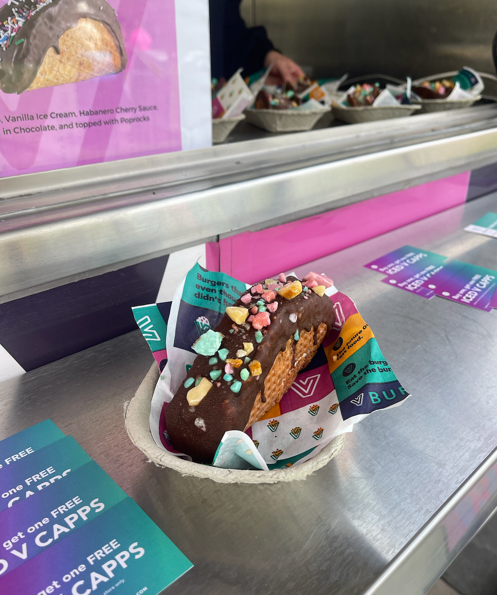 Habanero Cherry Ice Cream Taco.