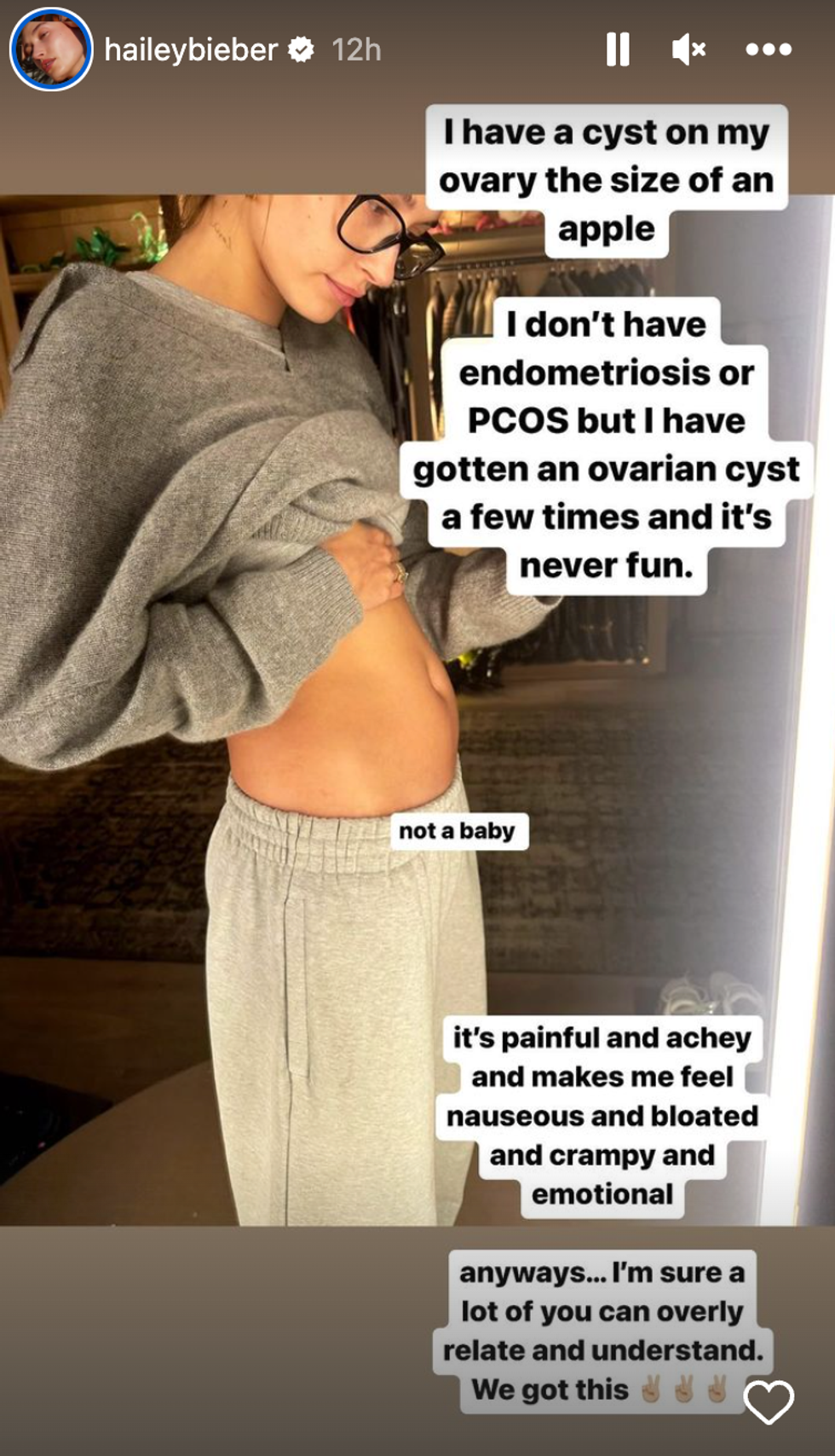 Hailey Bieber shared a health update on her Instagram story on November 28.