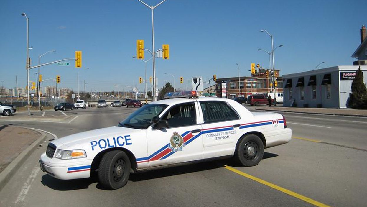 Halton Regional Police car photographed at Cornwall and Trafalgar in Oakville.